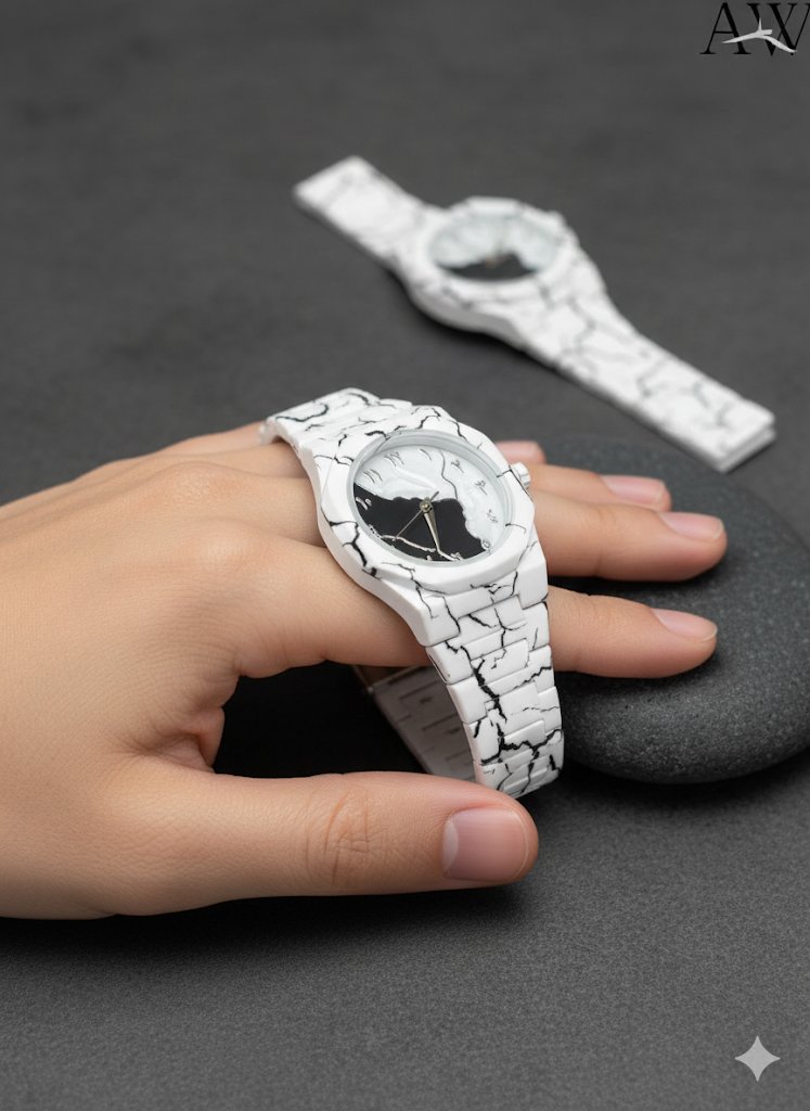 Polycarbonate Marble Arabic Double Dial