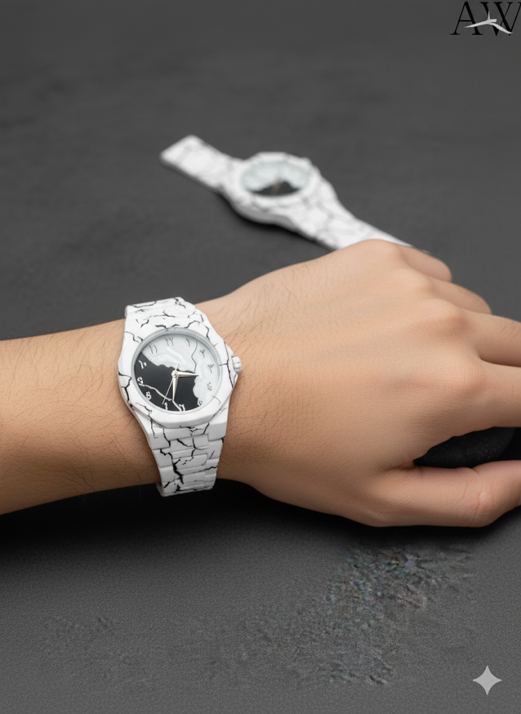 Polycarbonate Marble Arabic Double Dial