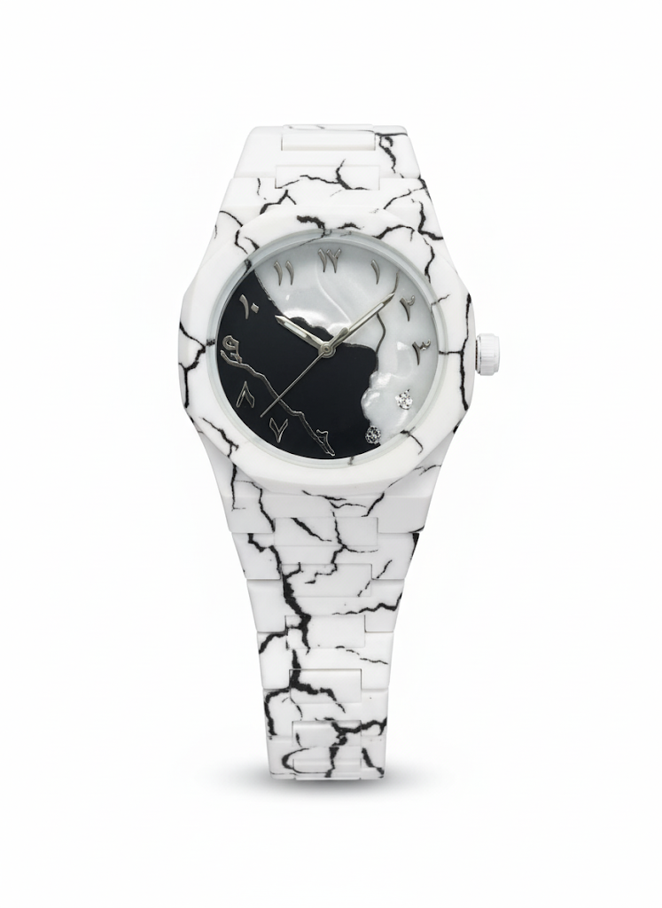Polycarbonate Marble Arabic Double Dial